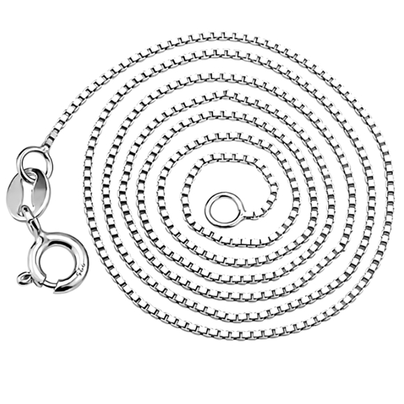 Zales Jewelry - Italy .925 Silver Box Chain Necklace 40cm Long